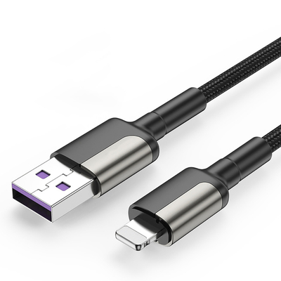 빨리 아이폰을 위해 데이터 케이블, 나일론 극소 USB 케이블 2.4A를 고발하는 OEM