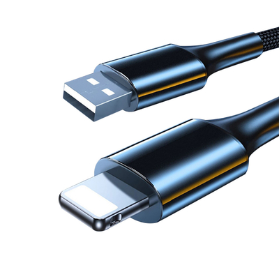 빨리 아이폰을 위해 데이터 케이블, 나일론 극소 USB 케이블 2.4A를 고발하는 OEM