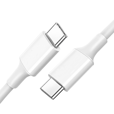 PVC 재킷 20V 3A 60W와 Ｃ 신속충전 케이블에 대한 화이트 색 USB Ｃ
