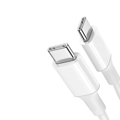 PVC 재킷 20V 3A 60W와 Ｃ 신속충전 케이블에 대한 화이트 색 USB Ｃ