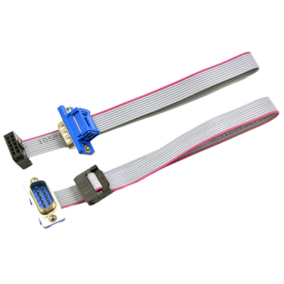 패널 마운트를 위한 OEM 2.54 Mm 피치 리본 케이블 IDC DB9 남자 여성