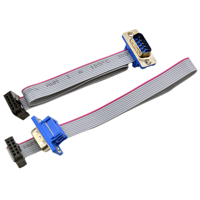 패널 마운트를 위한 OEM 2.54 Mm 피치 리본 케이블 IDC DB9 남자 여성