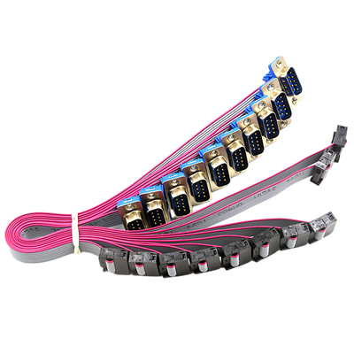 패널 마운트를 위한 OEM 2.54 Mm 피치 리본 케이블 IDC DB9 남자 여성