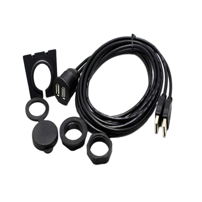 자동차 오토바이를 위한 방수 USB2.0 듀얼 USB 포트케이블 1 미터
