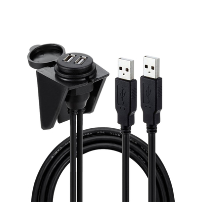 자동차 오토바이를 위한 방수 USB2.0 듀얼 USB 포트케이블 1 미터