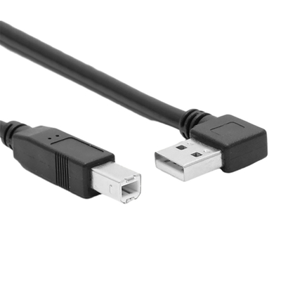 90 도 Ｌ 종류 듀얼 직각과 1 미터 USB 프린터 데이터 케이블은 각도를 남겼습니다