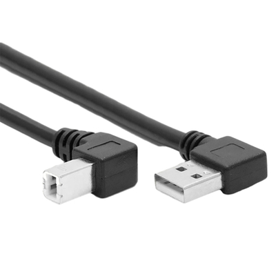 90 도 Ｌ 종류 듀얼 직각과 1 미터 USB 프린터 데이터 케이블은 각도를 남겼습니다