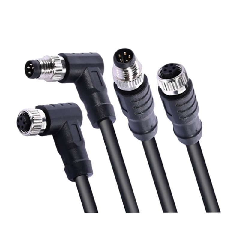 IP67 내수 케이블 M8 커넥터 케이블 5 핀 여성 주조 차폐 PVC 재킷은 전기 자전거 스쿠터에게 전보를 칩니다