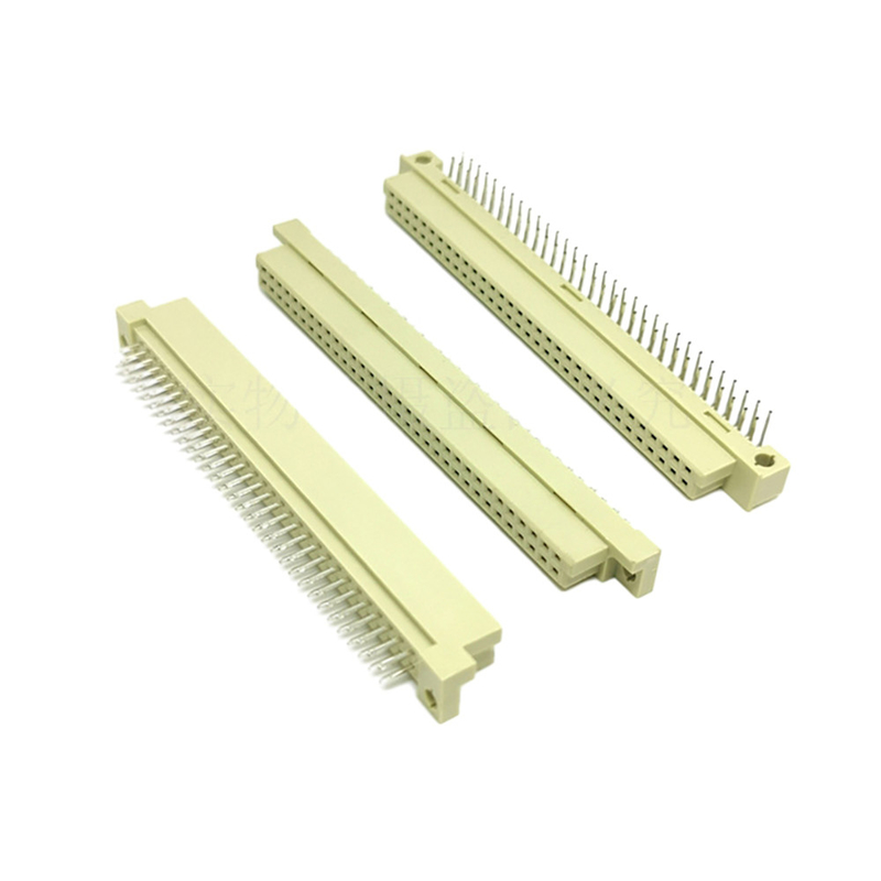Din41612 2.54mm Pitch DIN 커넥터 48 핀 여성 3 줄 소켓 유형 C 구멍을 통해 수직 트레이 포장